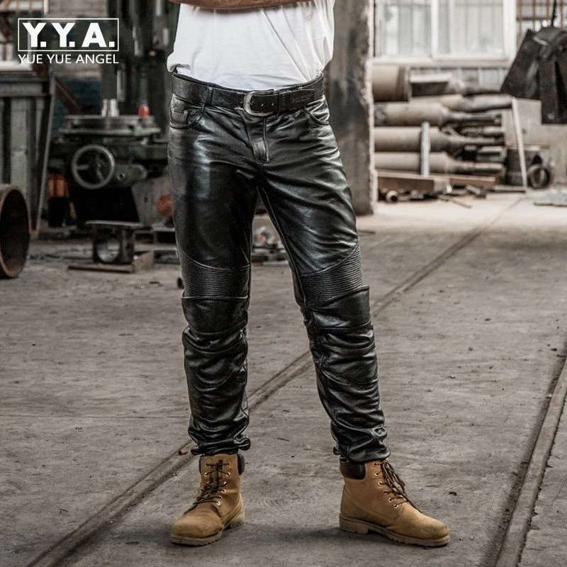 Genuine Leather Cow Mens Mid Waist Straight Long Pants Male Trousers Motorcycle Biker Regular Brand High Quality Plus Size Black
Genuine Leather Cow Mens Mid Waist Straight Long Pants Male Trousers Motorcycle Biker Regular Brand High Quality Plus Size Black