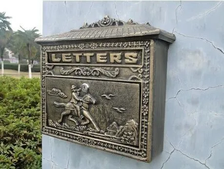 Decorative Cast Iron Mailbox Postbox Mail Box Wall Mounted Wrought Iron Letters Box Metal Garden Supplies
Decorative Cast Iron Mailbox Postbox Mail Box Wall Mounted Wrought Iron Letters Box Metal Garden Supplies