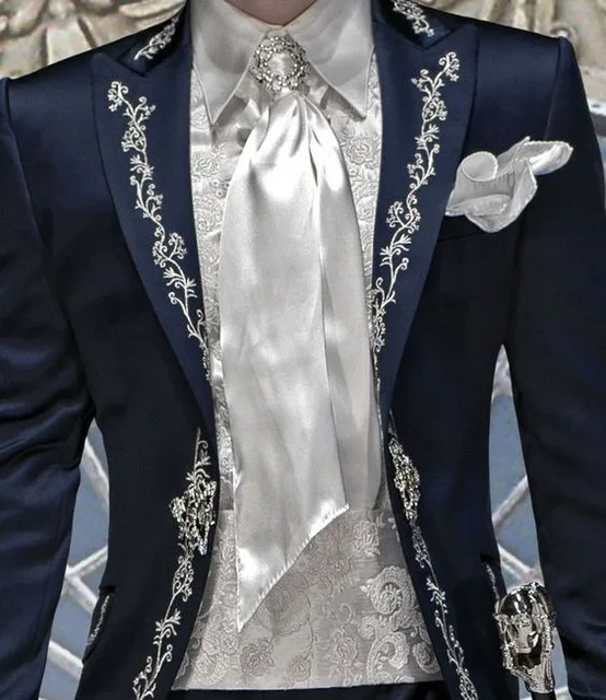 Navy Blue Satin Embroidery Mens Party Prom Suit Groom Tuxedos Groomsmen Wedding Blazer Suits For Men Stylish (Jacket+Pants)
Navy Blue Satin Embroidery Mens Party Prom Suit Groom Tuxedos Groomsmen Wedding Blazer Suits For Men Stylish (Jacket+Pants)