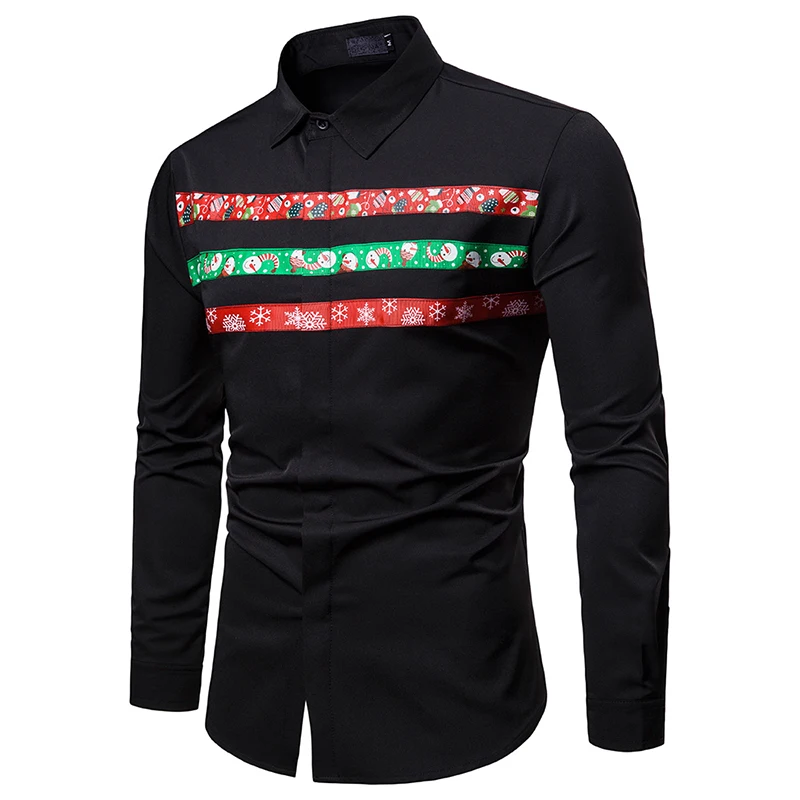 Shirt Men Autumn and Winter Men's Shirts Christmas Chest Color Matching Fashion Christmas Long Sleeve Men's Shirts
Shirt Men Autumn and Winter Men's Shirts Christmas Chest Color Matching Fashion Christmas Long Sleeve Men's Shirts