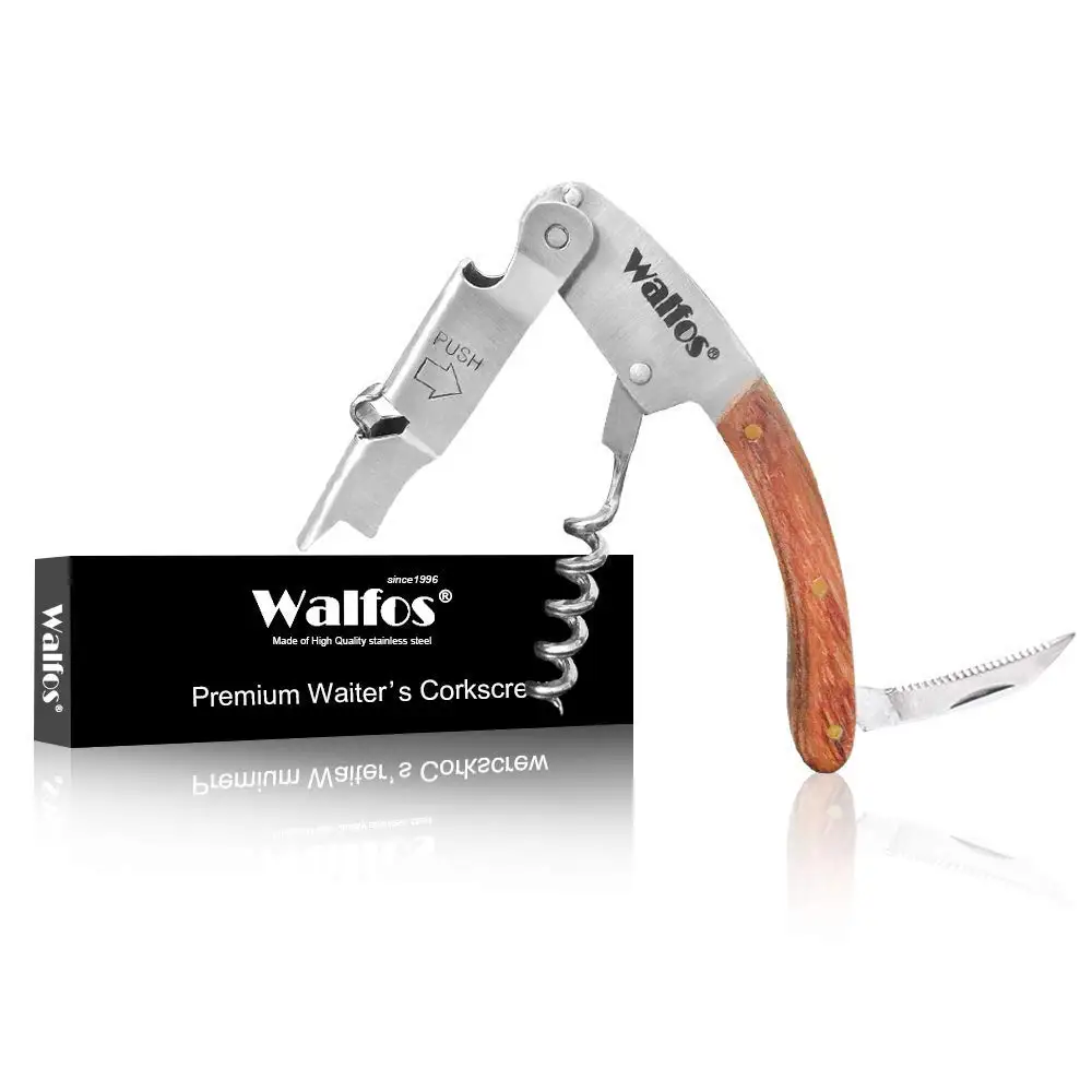 WALFOS High Quality Wood Handle Professional Wine Opener Multifunction Portable Screw Corkscrew Wine Bottle Opener Sea horse
WALFOS High Quality Wood Handle Professional Wine Opener Multifunction Portable Screw Corkscrew Wine Bottle Opener Sea horse