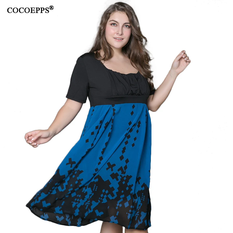 COCOEPPS Chiffon Floral Print Women Summer Dresses 2019 Large Big Size Causal Square Collar Patchwork Female Dress Vestidos 6XL
COCOEPPS Chiffon Floral Print Women Summer Dresses 2019 Large Big Size Causal Square Collar Patchwork Female Dress Vestidos 6XL