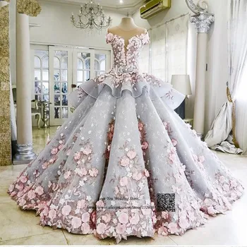 Luxury Ball Gown Wedding Dresses Flower Pink Vestidos de Noiva Casamento Lace Wedding Gowns Princess Bride Dress 2017 Long Train
Luxury Ball Gown Wedding Dresses Flower Pink Vestidos de Noiva Casamento Lace Wedding Gowns Princess Bride Dress 2017 Long Train