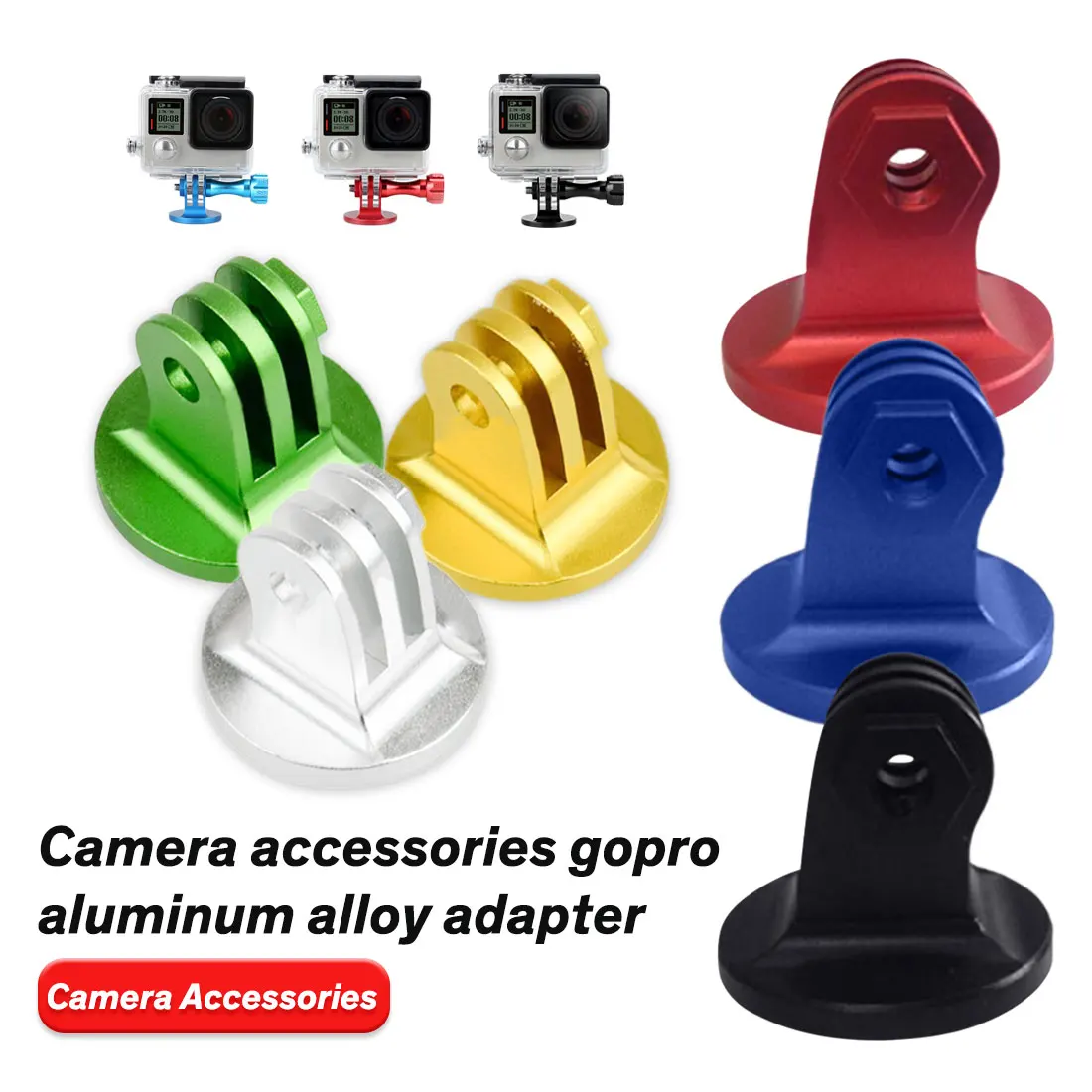1PCS Metal Tripod Mount Base For Go Pro CNC Tripod Adapter for Xiaomi Yi Sports Camera for GoPro HERO 5 4 3+ 3 2 1 SJ4000
1PCS Metal Tripod Mount Base For Go Pro CNC Tripod Adapter for Xiaomi Yi Sports Camera for GoPro HERO 5 4 3+ 3 2 1 SJ4000