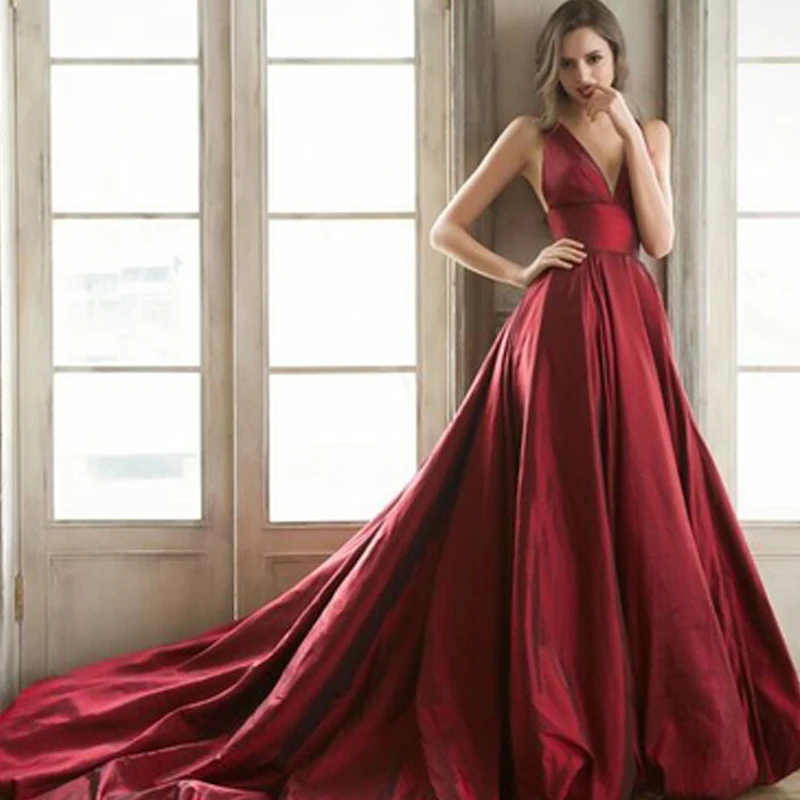 gala jurk Long Prom Gown vestido formatura Custom Made Burgundy Prom Dress Pleats Satin vestidos largos Sexy Semi Neckline
gala jurk Long Prom Gown vestido formatura Custom Made Burgundy Prom Dress Pleats Satin vestidos largos Sexy Semi Neckline