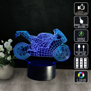 3D Fast & Furious 8 Table Lamp Motorcycle Night Lights Led Lampara Plexiglas Plate Lumineuse Bedside Nightlight Colores Bulbing
3D Fast & Furious 8 Table Lamp Motorcycle Night Lights Led Lampara Plexiglas Plate Lumineuse Bedside Nightlight Colores Bulbing