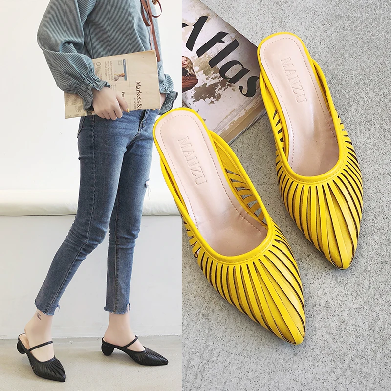 Summer New Designer Slippers Women Mules Shoes Fashion Sandals Stripe Slides Ladies Mules Female Luxury Slippers Thick Heel A134
Summer New Designer Slippers Women Mules Shoes Fashion Sandals Stripe Slides Ladies Mules Female Luxury Slippers Thick Heel A134