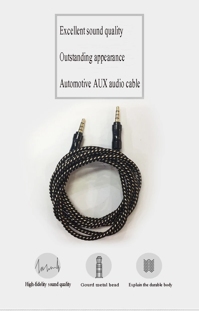

1.5M metal head audio cable AUX cable for TV, DVD, MP3, MP4, VCD, computer speakers, computers, etc.