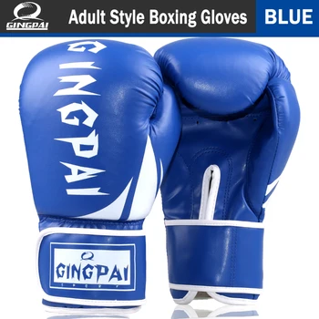 

Good Quality Blue Pink adult kick boxing gloves muay thai luva de boxe Training fighting women boxing gloves Grappling MMA glove