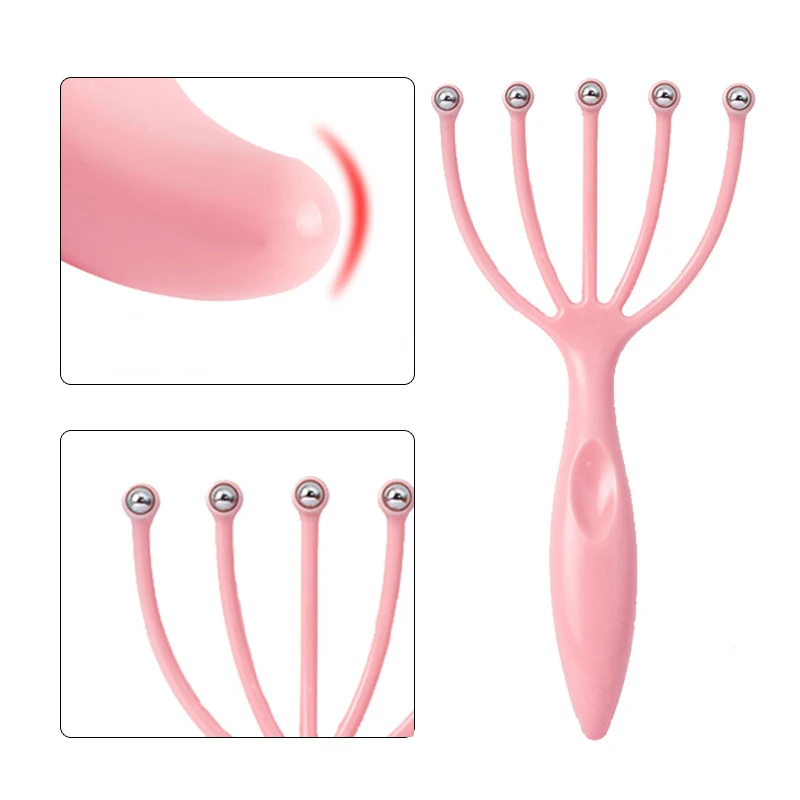 Hand Held Scalp Massager Five Finger Ball Roller Comb Head Relaxation SPA Scalp Head Care Massage Relax Tool
Hand Held Scalp Massager Five Finger Ball Roller Comb Head Relaxation SPA Scalp Head Care Massage Relax Tool