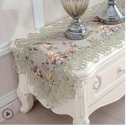 Europe embroidered table runner flag table cover Lace Cloth TV cabinet long table flag Tea table flag Shoe cover cloth
Europe embroidered table runner flag table cover Lace Cloth TV cabinet long table flag Tea table flag Shoe cover cloth