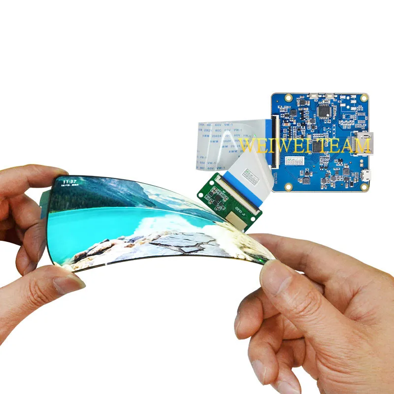 Slim 6 Inch Flexible OLED Display 2160x1080 Amoled Screen Bendable Panel with HDMI-MIPI Driver Board 18:9 2019 Newest Technology
Slim 6 Inch Flexible OLED Display 2160x1080 Amoled Screen Bendable Panel with HDMI-MIPI Driver Board 18:9 2019 Newest Technology