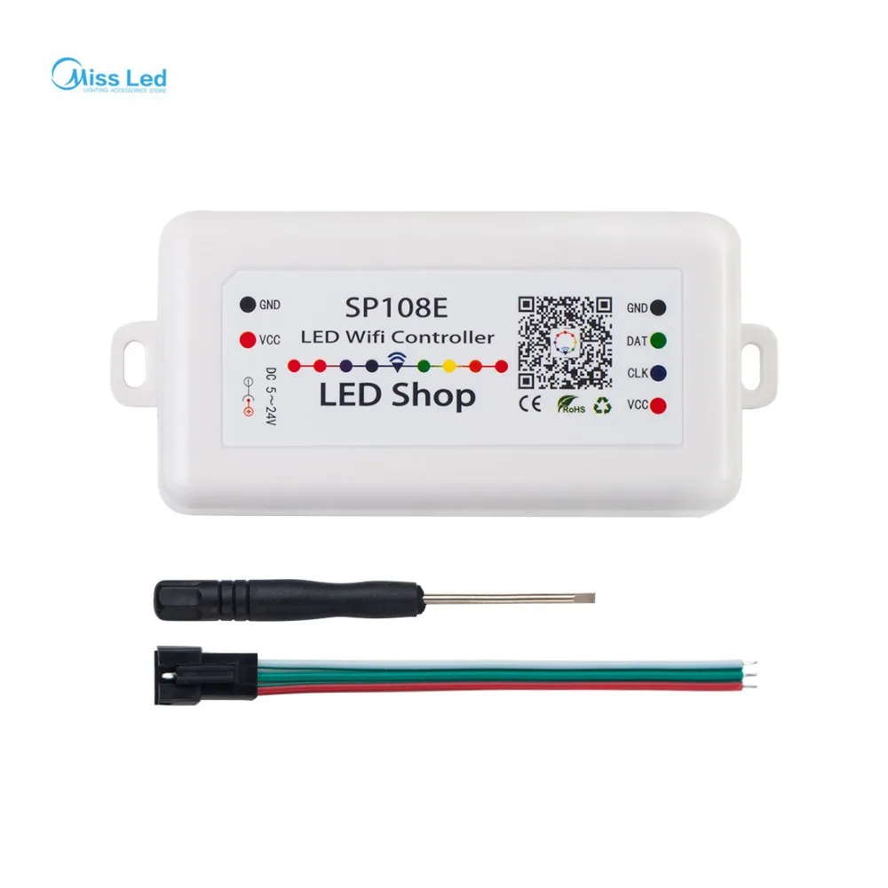Wholesale DC5-24V SP108E LED Wifi Magic Controller WS2811B WS2813 LED Strip Module Light Smart APP Wireless Control 2048 Leds
Wholesale DC5-24V SP108E LED Wifi Magic Controller WS2811B WS2813 LED Strip Module Light Smart APP Wireless Control 2048 Leds