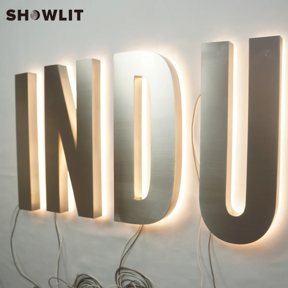 Waterproof Outdoor Backlit Store Signs Stainless Steel Halo Lit Signage Custom Made Available Building Signs Brightness
Waterproof Outdoor Backlit Store Signs Stainless Steel Halo Lit Signage Custom Made Available Building Signs Brightness