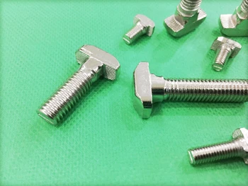 

20pcs 4040 Series M8 Hammer Head T Bolt Screw Nickel Plated For 4040 Aluminum Profile T-slot M8*16/20/25/30/35/40mm