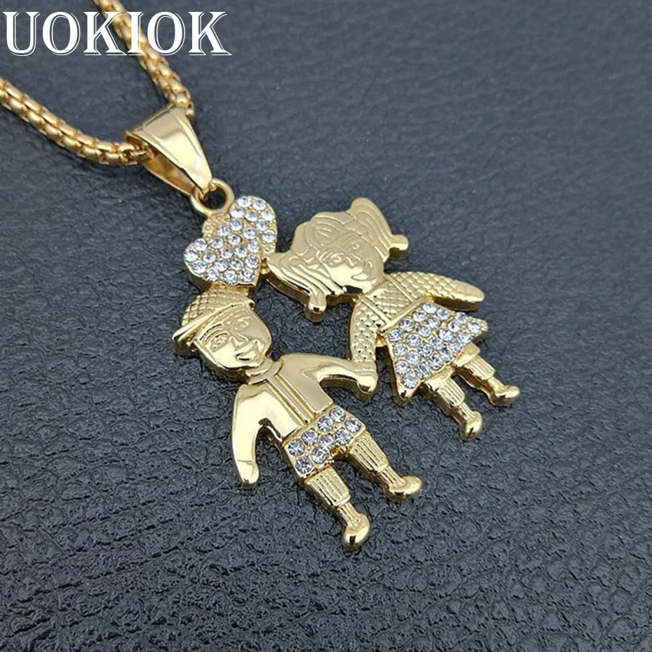 Hip Hop Iced Out Bling Cartoon Pendant Necklace For Women Gold Color Stainless Steel Couple Lovers Necklace Bling Jewelry
Hip Hop Iced Out Bling Cartoon Pendant Necklace For Women Gold Color Stainless Steel Couple Lovers Necklace Bling Jewelry