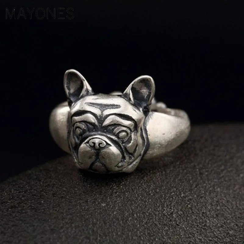Hot Sale 100% 990 Sterling Silver Loyal Partners French Bulldog Dog Animal Female Ring for Women Fashion Jewelry
Hot Sale 100% 990 Sterling Silver Loyal Partners French Bulldog Dog Animal Female Ring for Women Fashion Jewelry