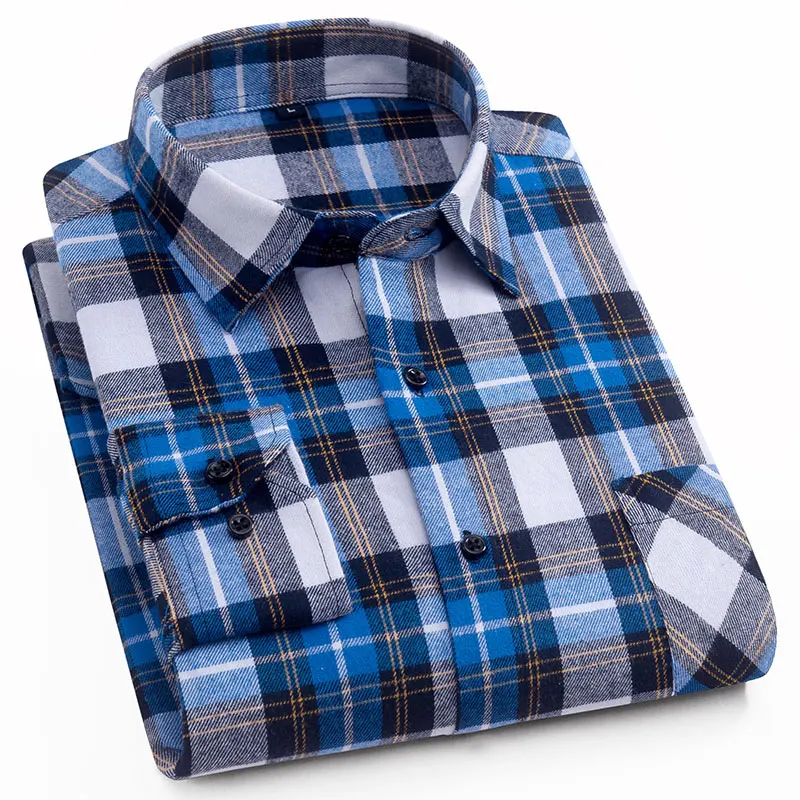 High Quality Men's Flannel Plaid Shirts Very Soft Long Sleeve 100% Cotton Social Autumn Spring Fashion New Slim Fit Casual Shirt
High Quality Men's Flannel Plaid Shirts Very Soft Long Sleeve 100% Cotton Social Autumn Spring Fashion New Slim Fit Casual Shirt