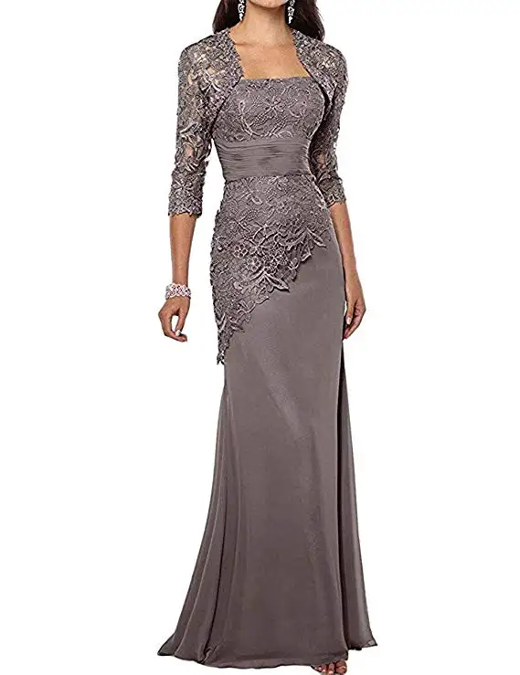 2019 Women's Long Mother of The Bride Dresses Two Pieces Formal Gowns With Jacket Custom Mother Of The Groom Dresses
2019 Women's Long Mother of The Bride Dresses Two Pieces Formal Gowns With Jacket Custom Mother Of The Groom Dresses