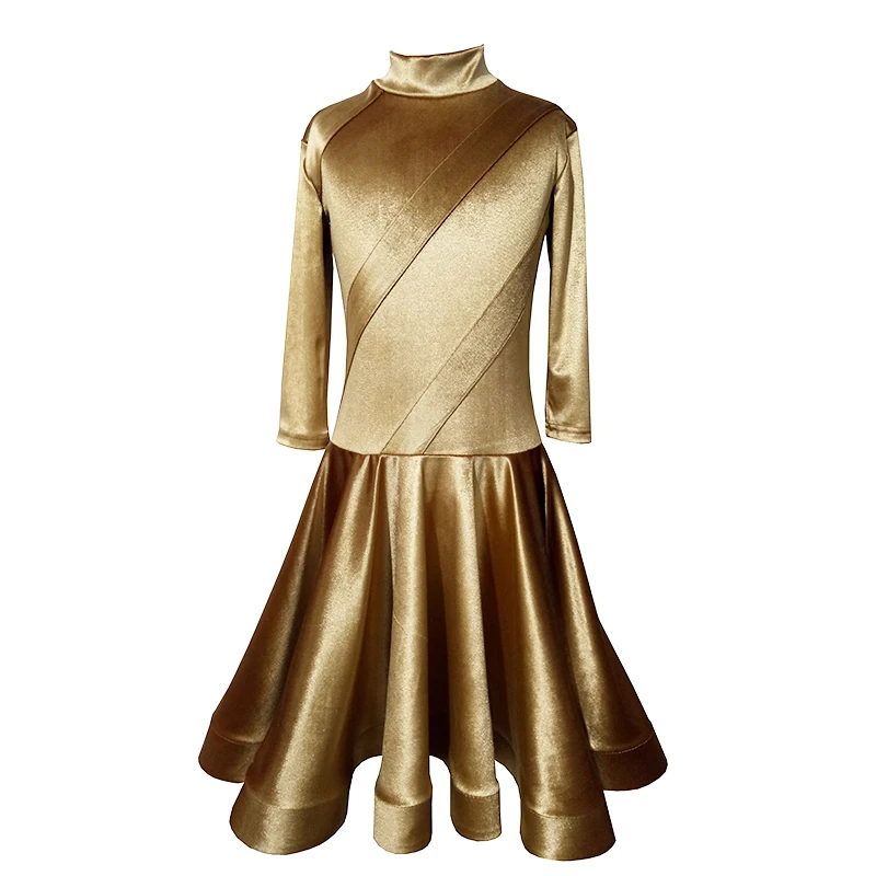 Latin Dance Dress Girls Ballroom Dancing Dresses Kids Long Sleeve Golden Velvet Cha Samba Costumes Performance Dancewear DN1328
Latin Dance Dress Girls Ballroom Dancing Dresses Kids Long Sleeve Golden Velvet Cha Samba Costumes Performance Dancewear DN1328