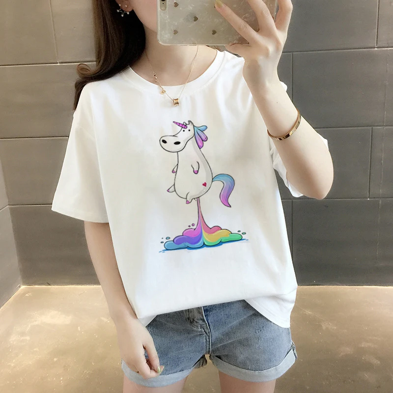 2019 Harajuku Funny Rainbow Unicorn T Shirt Women Tops Kawaii Cute Summer Streetwear Sexy Vintage Tees
2019 Harajuku Funny Rainbow Unicorn T Shirt Women Tops Kawaii Cute Summer Streetwear Sexy Vintage Tees