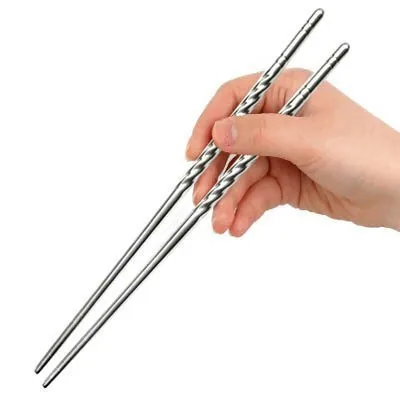 1 Pair Non-slip Design Stainless Steel Chinese Chopstick Chop Sticks Silver SF022
1 Pair Non-slip Design Stainless Steel Chinese Chopstick Chop Sticks Silver SF022
