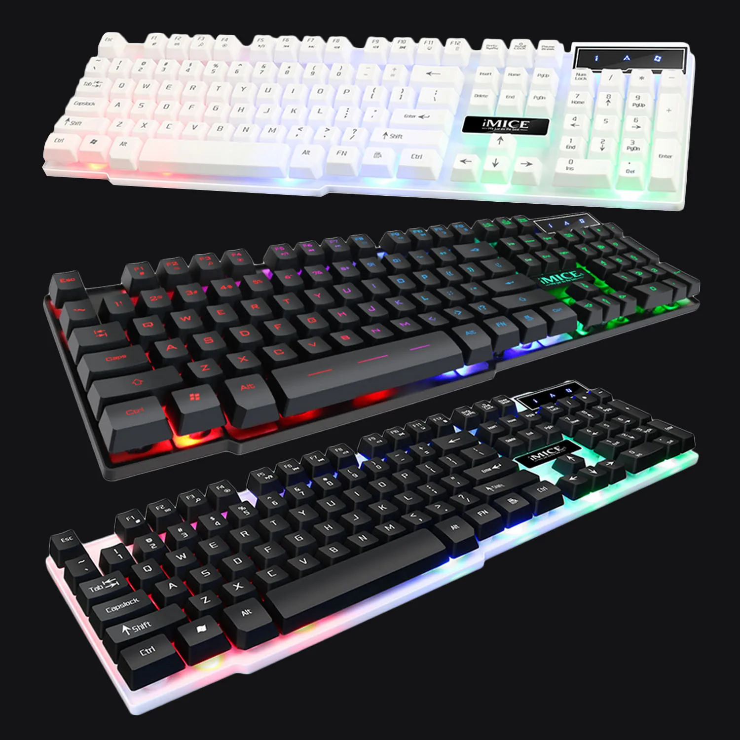 Vococal AK600 104 ключи USB Проводная RGB Подсветка игровая клавиатура Клавиша клавиатуры