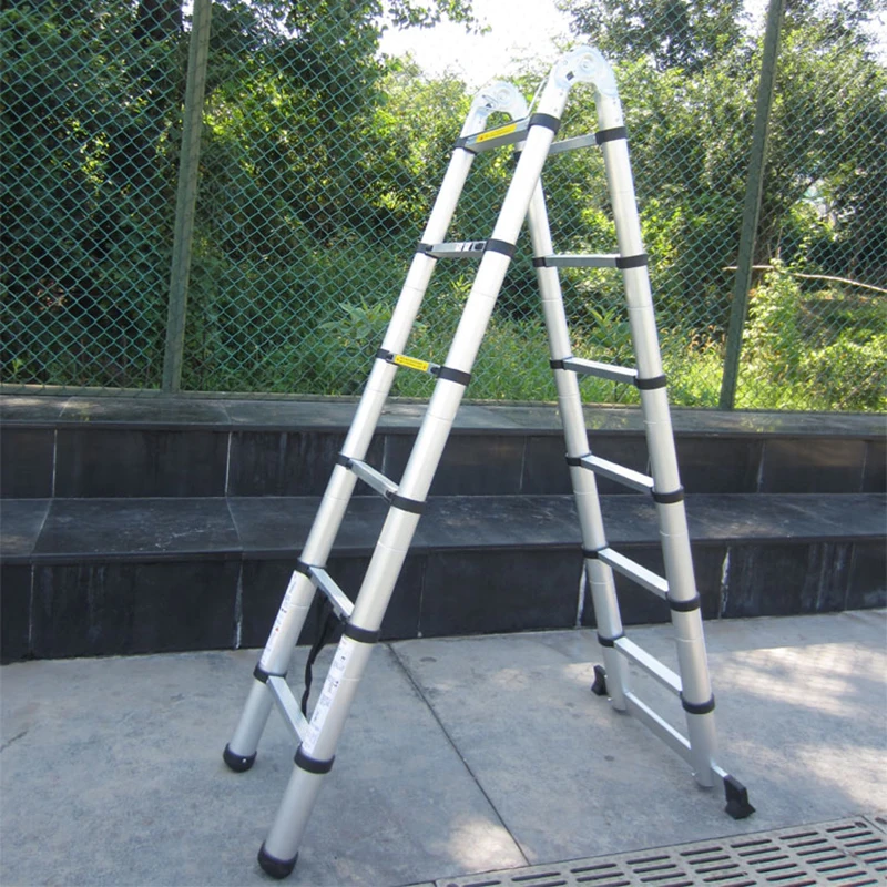 2.5M+2.5M Portable Aluminum AlloyTelescopic Ladder With Joint Multipurpose Retractable Straight Adjustable Ladder
2.5M+2.5M Portable Aluminum AlloyTelescopic Ladder With Joint Multipurpose Retractable Straight Adjustable Ladder