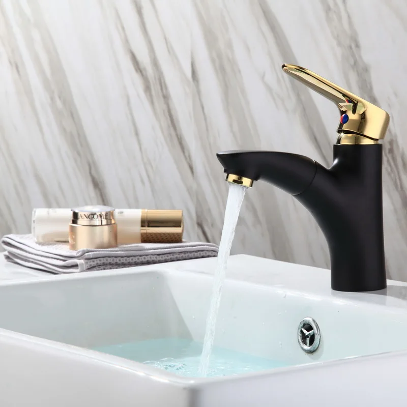 All copper pullable col and hot black basin faucet top washbasin faucet bottom retractable faucet
All copper pullable col and hot black basin faucet top washbasin faucet bottom retractable faucet