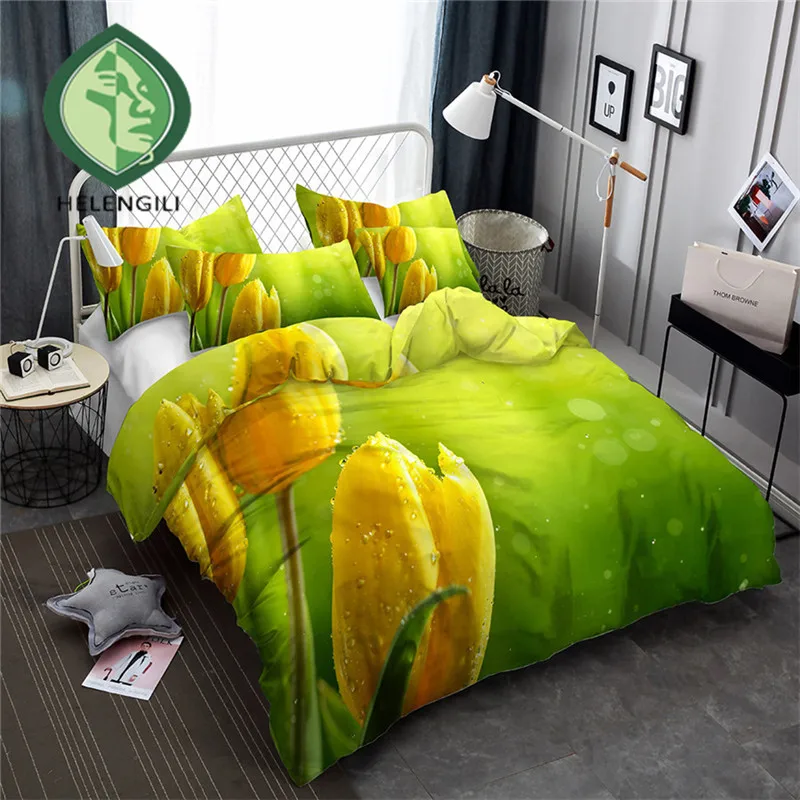 HELENGILI 3D Bedding Set Tulips Print Duvet cover set bedclothes with pillowcase bed set home Textiles #XH-39
HELENGILI 3D Bedding Set Tulips Print Duvet cover set bedclothes with pillowcase bed set home Textiles #XH-39