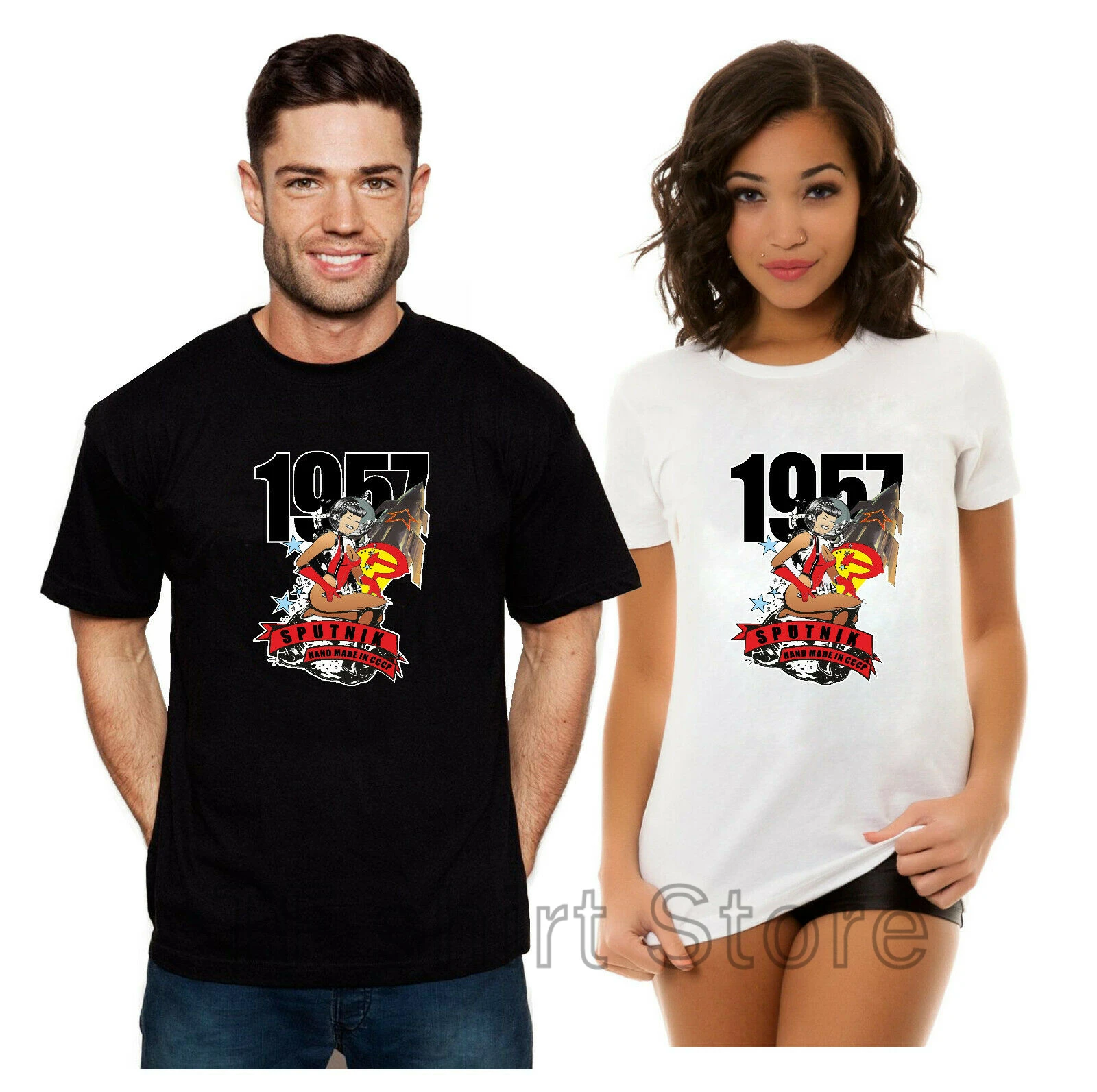 Funny Print Men T shirt Women cool tshirt Soviet USSR CCCP Russia Russian Cosmonaut Satellite Retro Sputnik Pin Up T Shirt
Funny Print Men T shirt Women cool tshirt Soviet USSR CCCP Russia Russian Cosmonaut Satellite Retro Sputnik Pin Up T Shirt