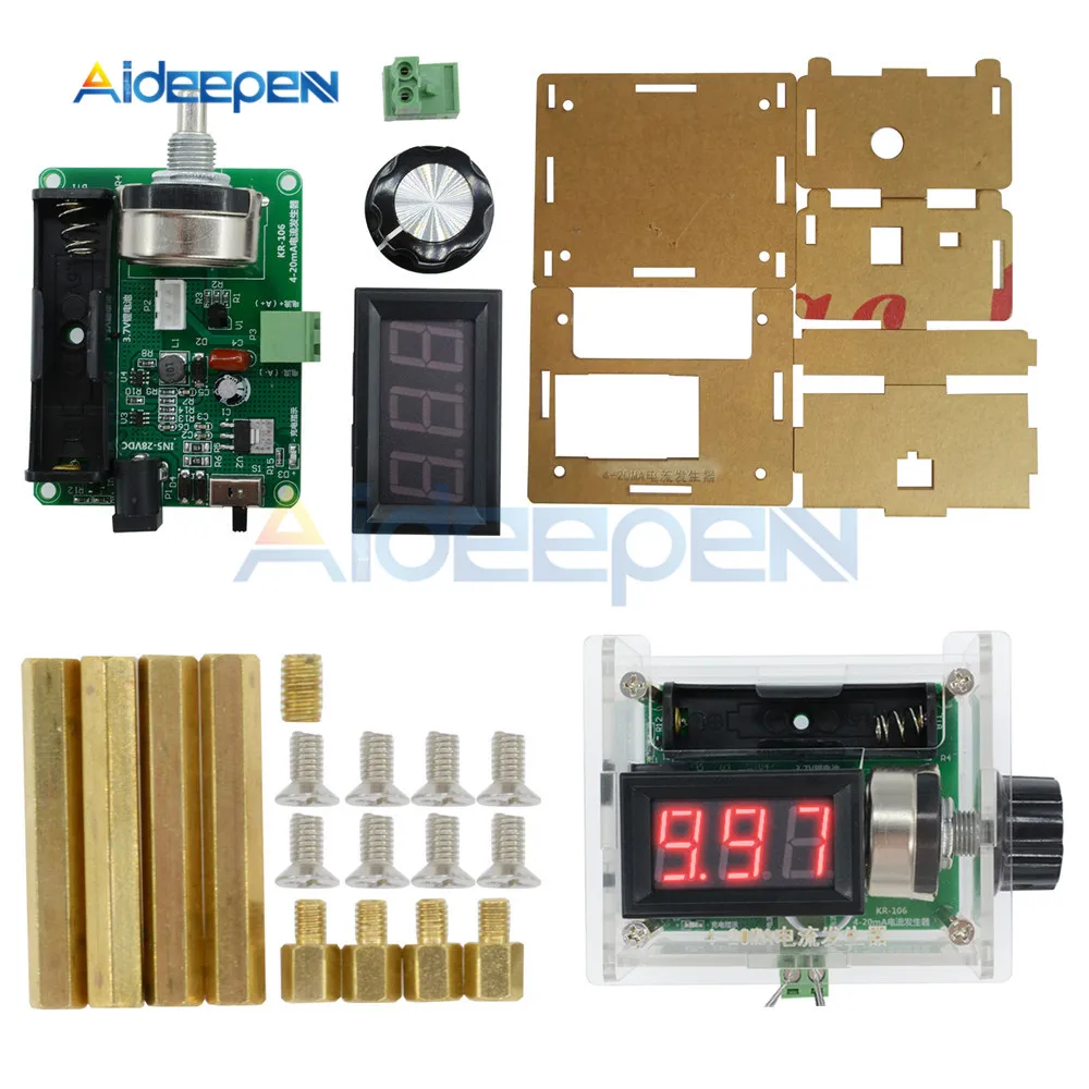 4-20ma LED Digital Current Signal Generator Handheld Analog Generator Rechargeable 12V Input DIY Kit Finished Products
4-20ma LED Digital Current Signal Generator Handheld Analog Generator Rechargeable 12V Input DIY Kit Finished Products