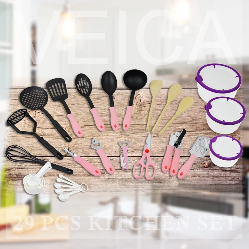 29Pcs Cooking Utensils Special Non-stick Nylon Kitchen Ware Soup Spoon Shovel Spatula Colander Sets Kitchen Cooking Tools Set
29Pcs Cooking Utensils Special Non-stick Nylon Kitchen Ware Soup Spoon Shovel Spatula Colander Sets Kitchen Cooking Tools Set