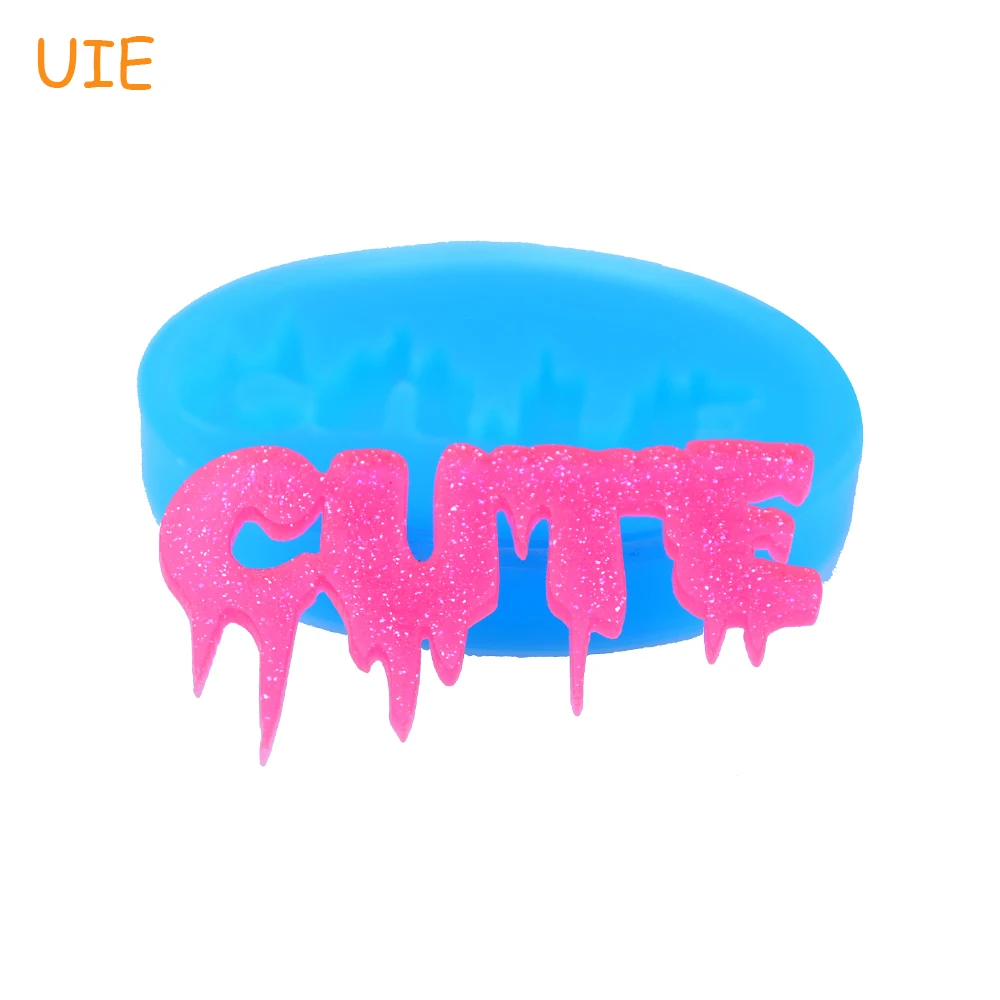 

JYL180U 46.6mm Big Creepy CUTE Silicone Mold - Drippy Word Mold Cake Decorating Fondant Sugarcraft Gum Paste Resin Candles Mold