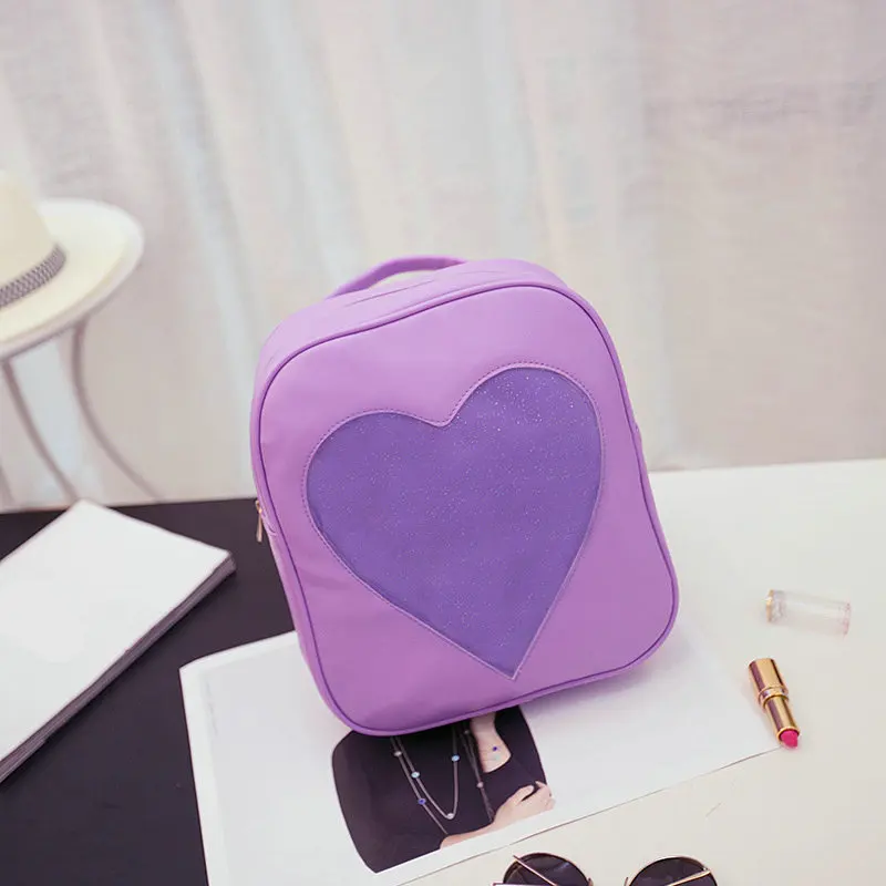 Fashion Heart-shaped Women Transparent Backpack School Shoulder Jelly Bag for Teenage Girls Female Travel Backpack Mochila AA-08
Fashion Heart-shaped Women Transparent Backpack School Shoulder Jelly Bag for Teenage Girls Female Travel Backpack Mochila AA-08