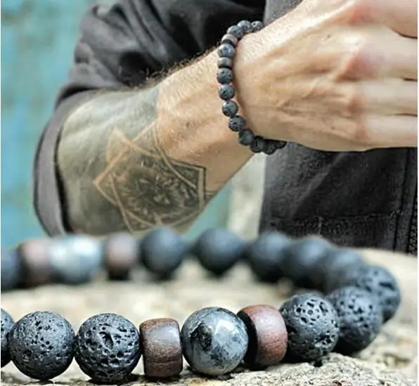 1pc Natural Lava Rock Stone Beads Strand Bracelet Wooden bead Accessories Black Rock Stone Men/Women Jewelry Gift 7655
1pc Natural Lava Rock Stone Beads Strand Bracelet Wooden bead Accessories Black Rock Stone Men/Women Jewelry Gift 7655