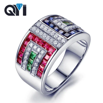 QYI 925 Sterling Silver White Gold Color Rings Square Cut Green Red White Blue Stone Rings For Women Engagement Jewelry Gift
QYI 925 Sterling Silver White Gold Color Rings Square Cut Green Red White Blue Stone Rings For Women Engagement Jewelry Gift