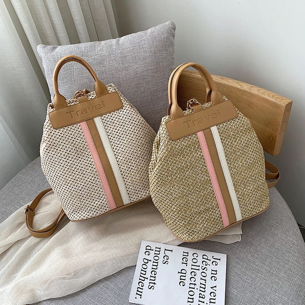 Straw Bag Fashion Woven Mini Backpack Casual Travel School Bags Zipper Backpack
Straw Bag Fashion Woven Mini Backpack Casual Travel School Bags Zipper Backpack