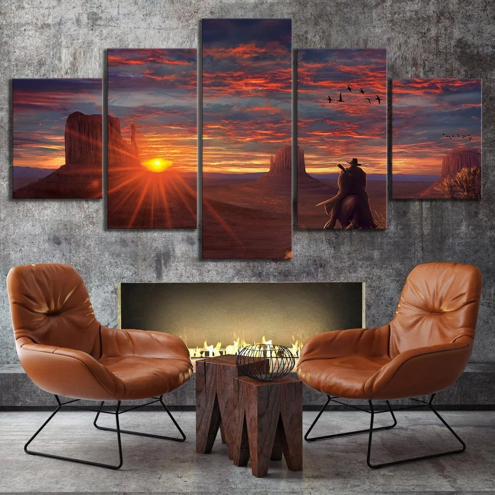 5 Piece Western Game Canvas Poster Red Dead Redemption 2 Gutch's Gang Arthur Morgan Painting Wall Art for Home Decor
5 Piece Western Game Canvas Poster Red Dead Redemption 2 Gutch's Gang Arthur Morgan Painting Wall Art for Home Decor