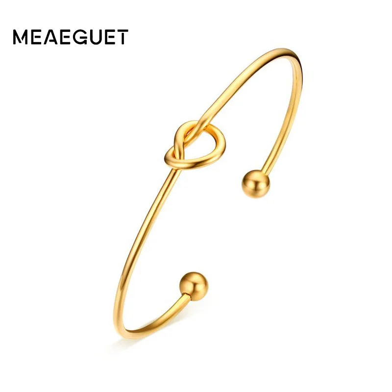 Meaeguet Open Knot Bangle Bracelets For Women Gold-Color Stainless Steel Jewelry Noeud armband Pulseiras
Meaeguet Open Knot Bangle Bracelets For Women Gold-Color Stainless Steel Jewelry Noeud armband Pulseiras
