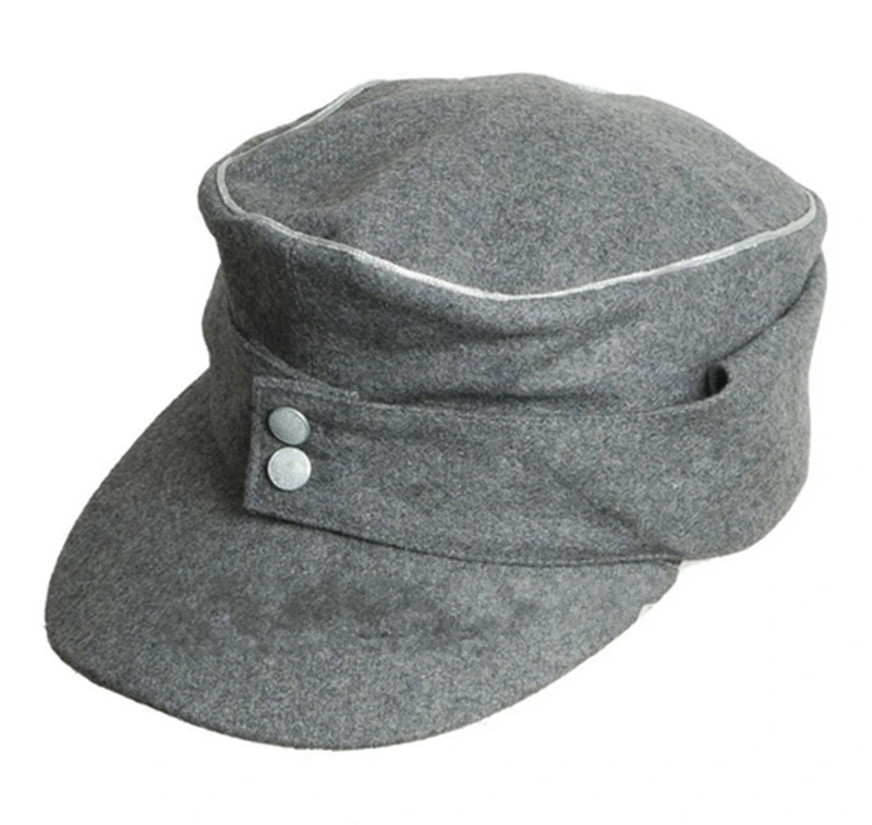 

WWII WW2 GERMAN WH EM OFFICER M43 PANZER WOOL FIELD CAP GREY ARMY HAT IN SIZES - World military Store
