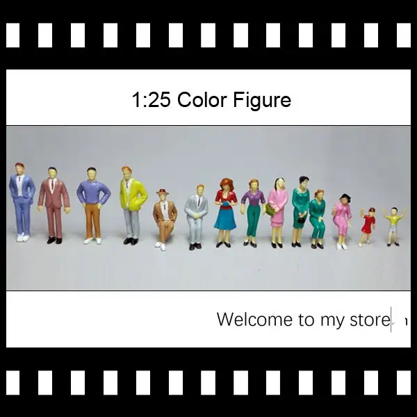 abs figure sand table color figure 1:25 100pcs/set