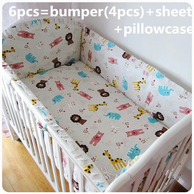 Promotion! 6PCS Baby Bedding Set for Crib Newborn Baby Bed Linens for Girl Boy Cartoon (bumpers+sheet+pillow cover)
Promotion! 6PCS Baby Bedding Set for Crib Newborn Baby Bed Linens for Girl Boy Cartoon (bumpers+sheet+pillow cover)