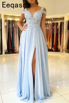 Sexy A Line Long Evening Dress 2020 New Lace Applique Women Formal Gown For Prom Wedding Party Dresses Robe De Soiree
Sexy A Line Long Evening Dress 2020 New Lace Applique Women Formal Gown For Prom Wedding Party Dresses Robe De Soiree