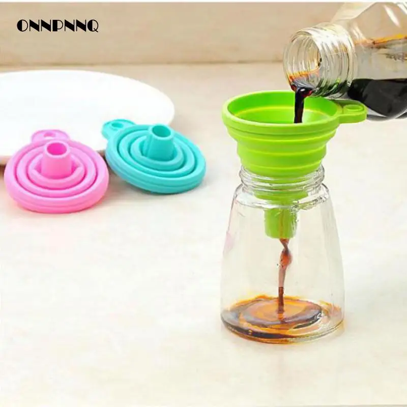 Mini Silicone Gel Funnel Kitchen Gadgets High Quality Temperature Folding Telescopic Leakage Funnel Kitchen Accessories
Mini Silicone Gel Funnel Kitchen Gadgets High Quality Temperature Folding Telescopic Leakage Funnel Kitchen Accessories