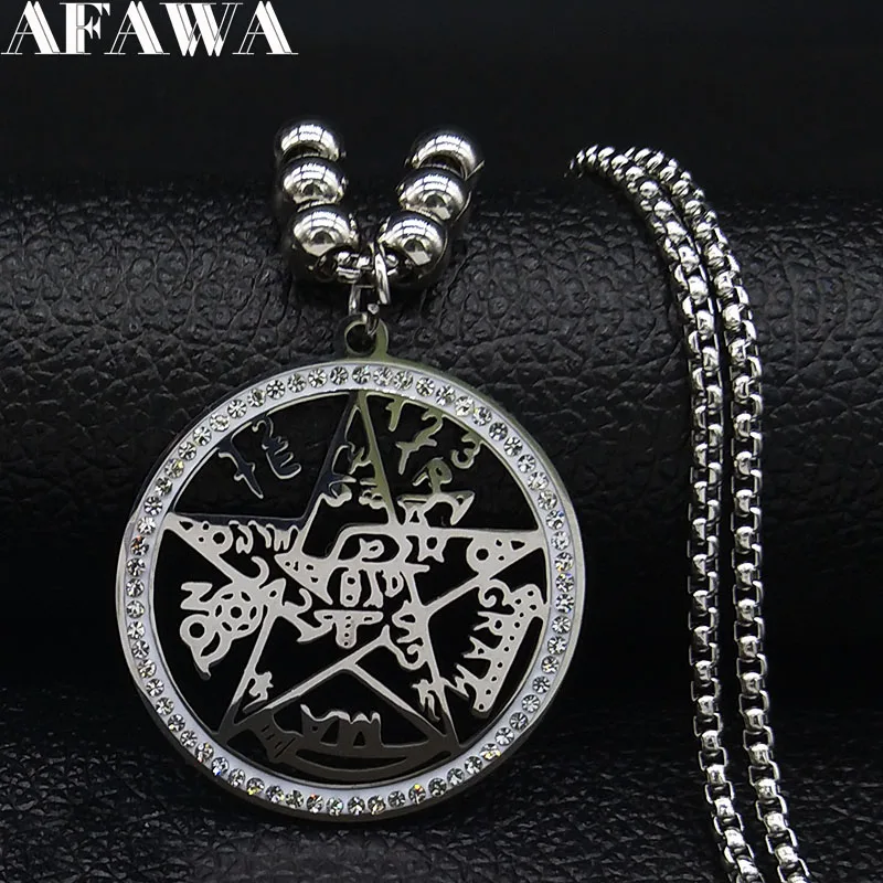 2019 Fashion Pentagram Bead Crystal Stainless Steel Necklace Women Silver Color Long Chain Necklace Jewelry joyas mujer N19126
2019 Fashion Pentagram Bead Crystal Stainless Steel Necklace Women Silver Color Long Chain Necklace Jewelry joyas mujer N19126