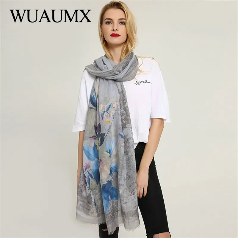 Wuaumx Fashion Scarves For Women Viscose Scarf Woman Ethnic Flower Pattern Scarf Thin Shawls And Wraps Echarpes Foulards Femme
Wuaumx Fashion Scarves For Women Viscose Scarf Woman Ethnic Flower Pattern Scarf Thin Shawls And Wraps Echarpes Foulards Femme