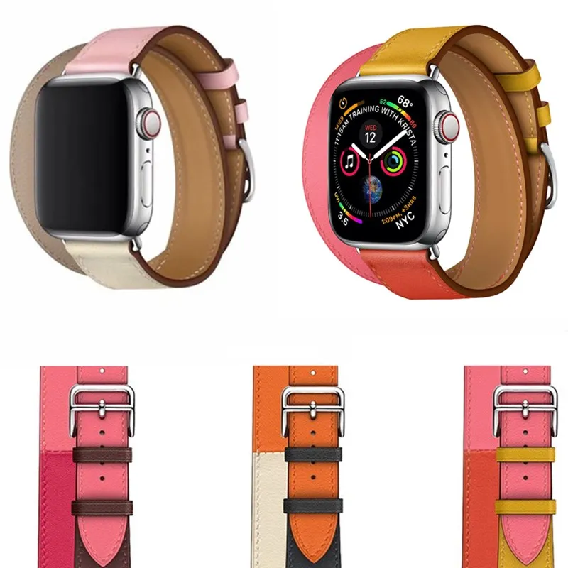 Replace Double Circle Leather Strap For Iwatch 38 40 42 44mm Breathable Watchband For Apple Watch Band Series4 2 3 1 Accessories
Replace Double Circle Leather Strap For Iwatch 38 40 42 44mm Breathable Watchband For Apple Watch Band Series4 2 3 1 Accessories