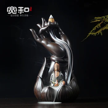 Ceramic Buddha incense burners aromatherapy furnace Lotus Buddha Guanyin creative back smoke perfumed incense burner censer
Ceramic Buddha incense burners aromatherapy furnace Lotus Buddha Guanyin creative back smoke perfumed incense burner censer