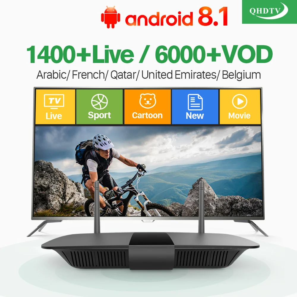 IP TV France Leadcool Q1504 Box 1 year QHDTV Arabic France IPTV Code TV Box Android 8.1 Belgium Qatar Morocco IPTV Subscription
IP TV France Leadcool Q1504 Box 1 year QHDTV Arabic France IPTV Code TV Box Android 8.1 Belgium Qatar Morocco IPTV Subscription